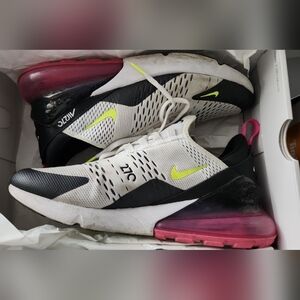 Nike Air Max 270 White and Black Sneakers
